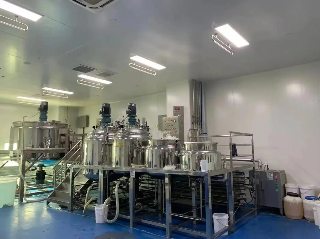 Toothpaste filling machine in operation with tubes moving along the production conveyor